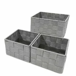 Set contenitori grigio 3 pezzi