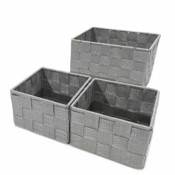 Set contenitori grigio 3 pezzi