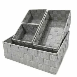 Set contenitori grigio 4 pezzi
