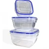 Set 3 Contenitori in Polipropilene con coperchio ermetico Food Organizer
