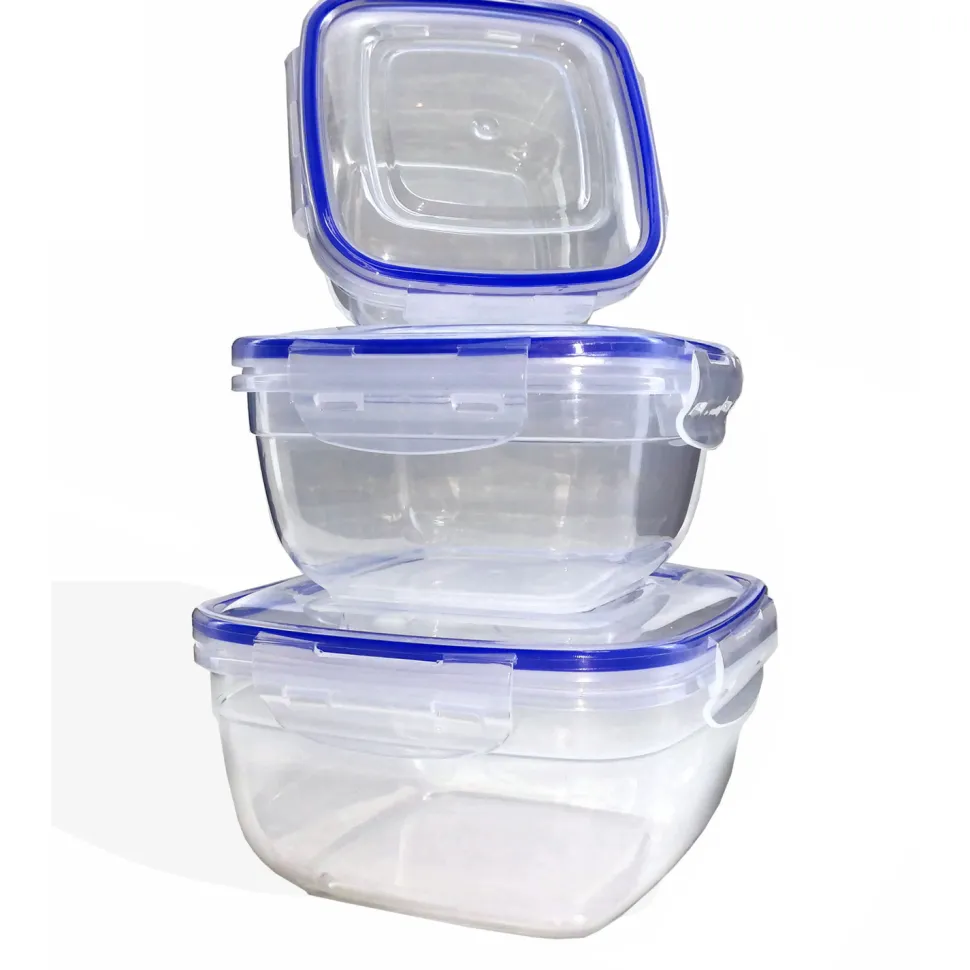 Set 3 Contenitori in Polipropilene con coperchio ermetico Food Organizer