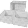 Set Contenitori in Polipropilene Bianco 3 pezzi