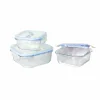 Set 3 Contenitori in vetro con coperchio ermetico Food Organizer