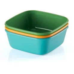 Set 3 Contenitori Quadrati Ermetici con Coperchio Multicolor Everfresh