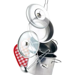 Set Cucina 8 Pezzi in Acciaio per Bambini