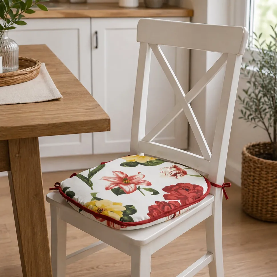 Set 4 Cuscini Coprisedia Vesto con Lacci 38x38 cm