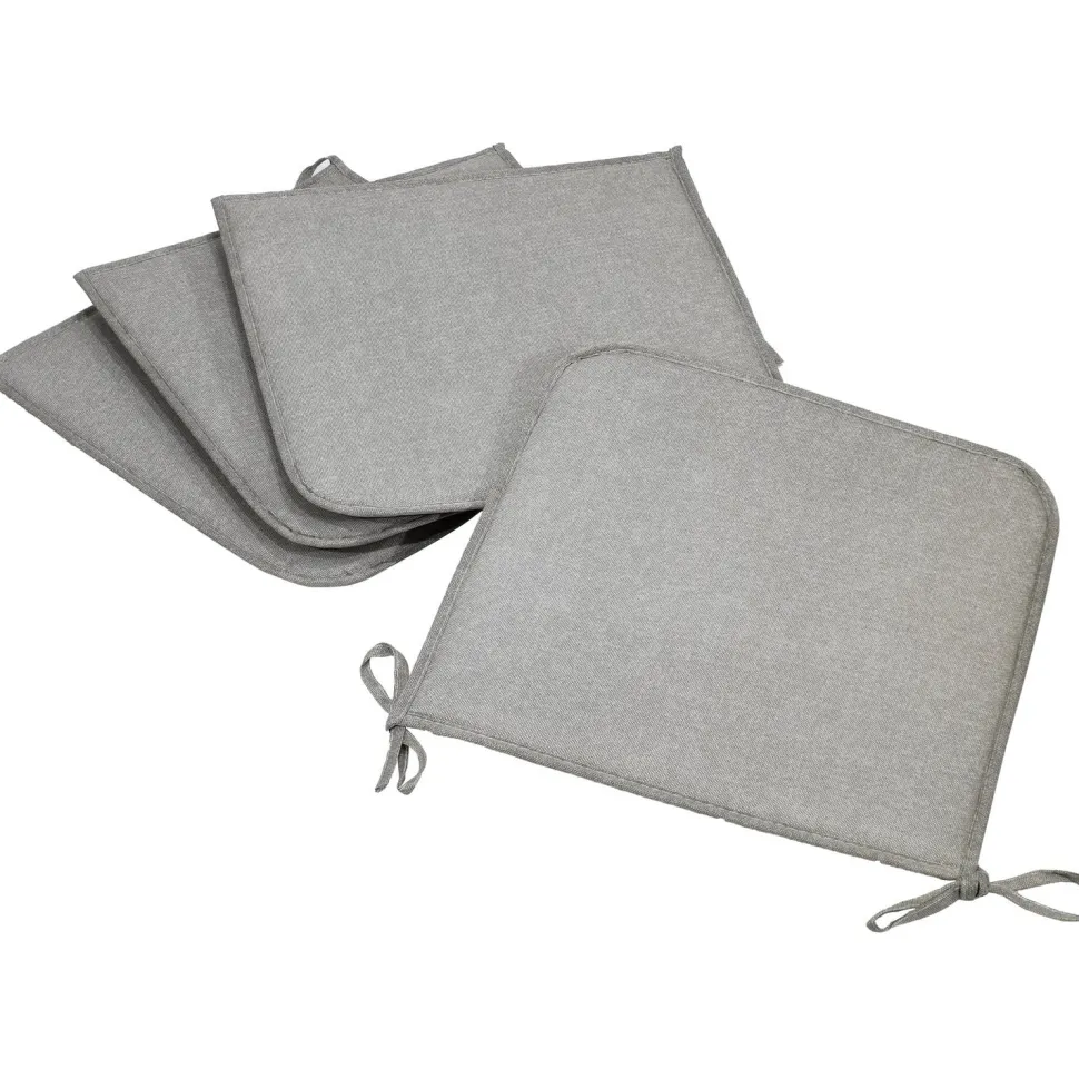Set 4 cuscini Panarea per sedia Grigio chiaro 39x39 cm