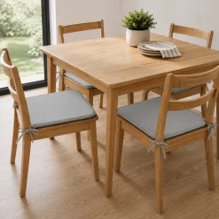 Set 4 cuscini Panarea per sedia Grigio chiaro 39x39 cm