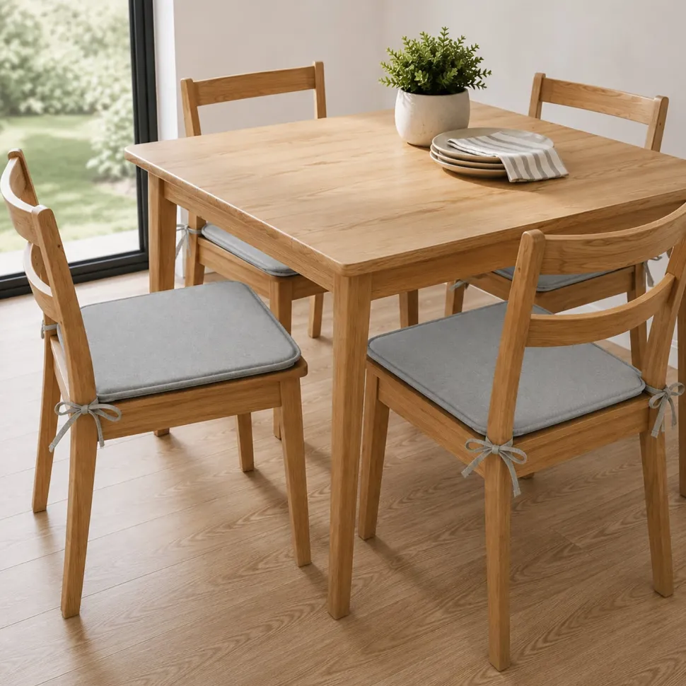 Set 4 cuscini Panarea per sedia Grigio chiaro 39x39 cm