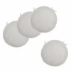 Set 4 cuscini rotondi Panarea per sedia grigio chiaro diametro 39 cm