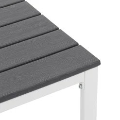 Set da giardino in acciaio Bianco con Doghe Effetto Legno Antracite