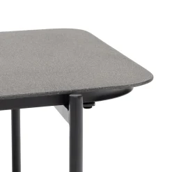 Set da giardino 4 pezzi con Struttura in Acciaio Antracite, top in vetro e cuscini Grigio Chiaro