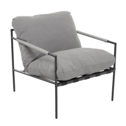 Set da giardino 4 pezzi con Struttura in Acciaio Antracite, top in vetro e cuscini Grigio Chiaro