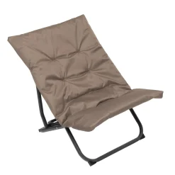 Set da giardino 4 pezzi con Struttura in Acciaio Antracite, Tavolino con top in vetro e cuscini Tortora