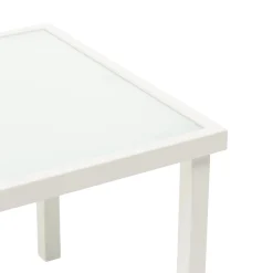Set da giardino 4 pezzi in metallo Bianco