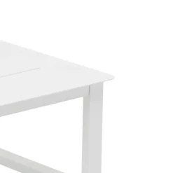 Set da giardino 4 pezzi Struttura in Alluminio Bianco, braccioli in Polywood e cuscini Beige