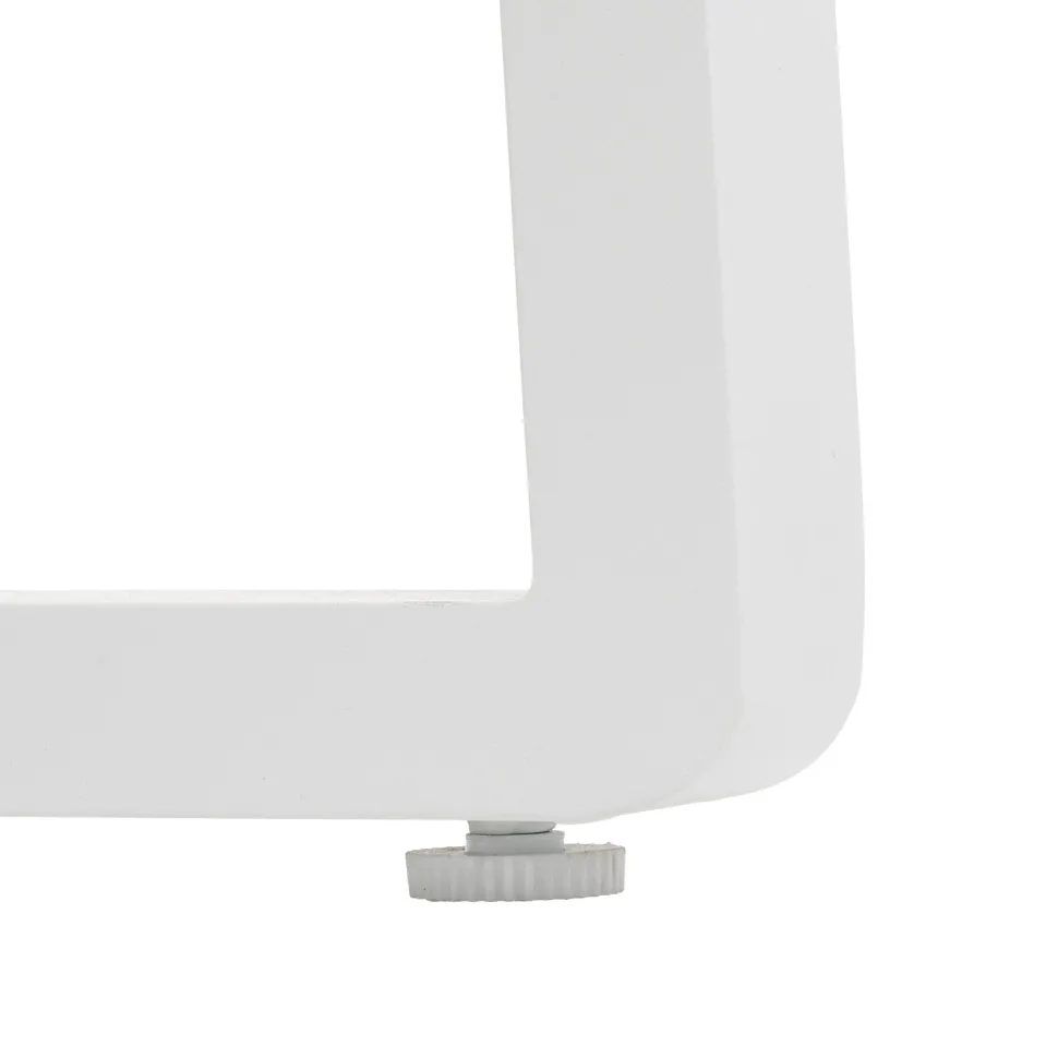 Set da giardino 4 pezzi Struttura in Alluminio Bianco, braccioli in Polywood e cuscini Beige