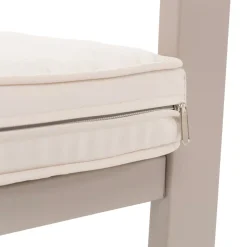 Set da giardino 4 pezzi struttura in acciaio Beige con Doghe in HDPE Effetto Legno Tortora