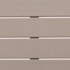 Set da giardino 4 pezzi struttura in acciaio Beige con Doghe in HDPE Effetto Legno Tortora