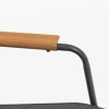 Set da giardino 4 pezzi Struttura in Acciaio Nero, braccioli e Top in Polywood