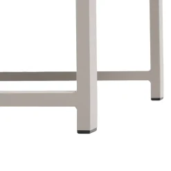 Set da giardino 4 pezzi struttura in alluminio Sabbia e braccioli in Polywood con cuscini Beige