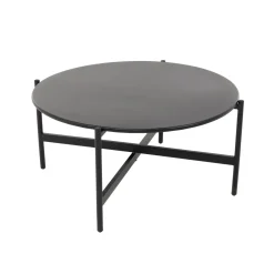 Set da giardino 5 pezzi struttura in acciaio e top tavolini in metallo con cuscini Grigio Scuro