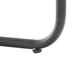 Set da giardino 4 pezzi Struttura in Acciaio Antracite, braccioli in Polywood e Top in vetro e Cuscini Antracite inclusi