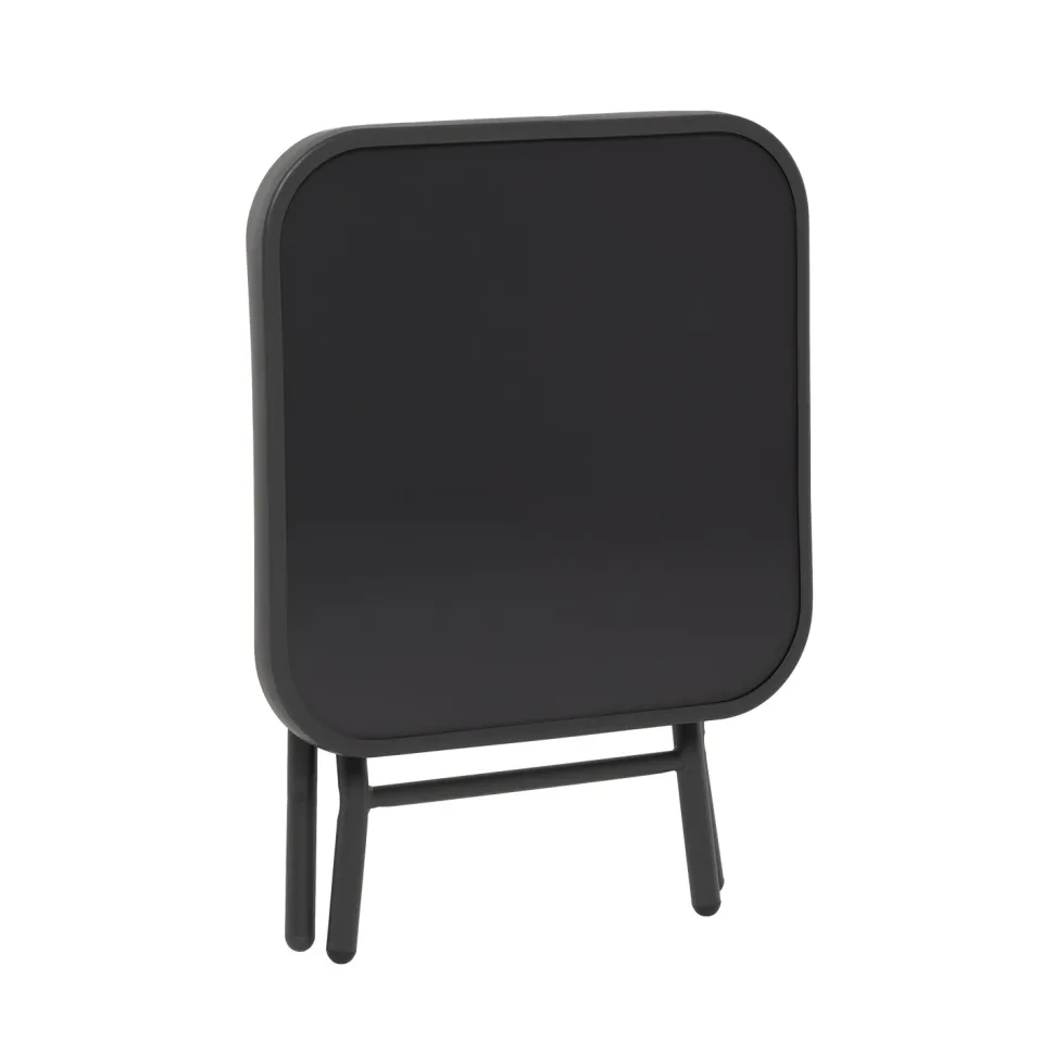 Set da giardino 3 pezzi Tavolino con 2 Poltrone struttura in acciaio Antracite Richiudibili