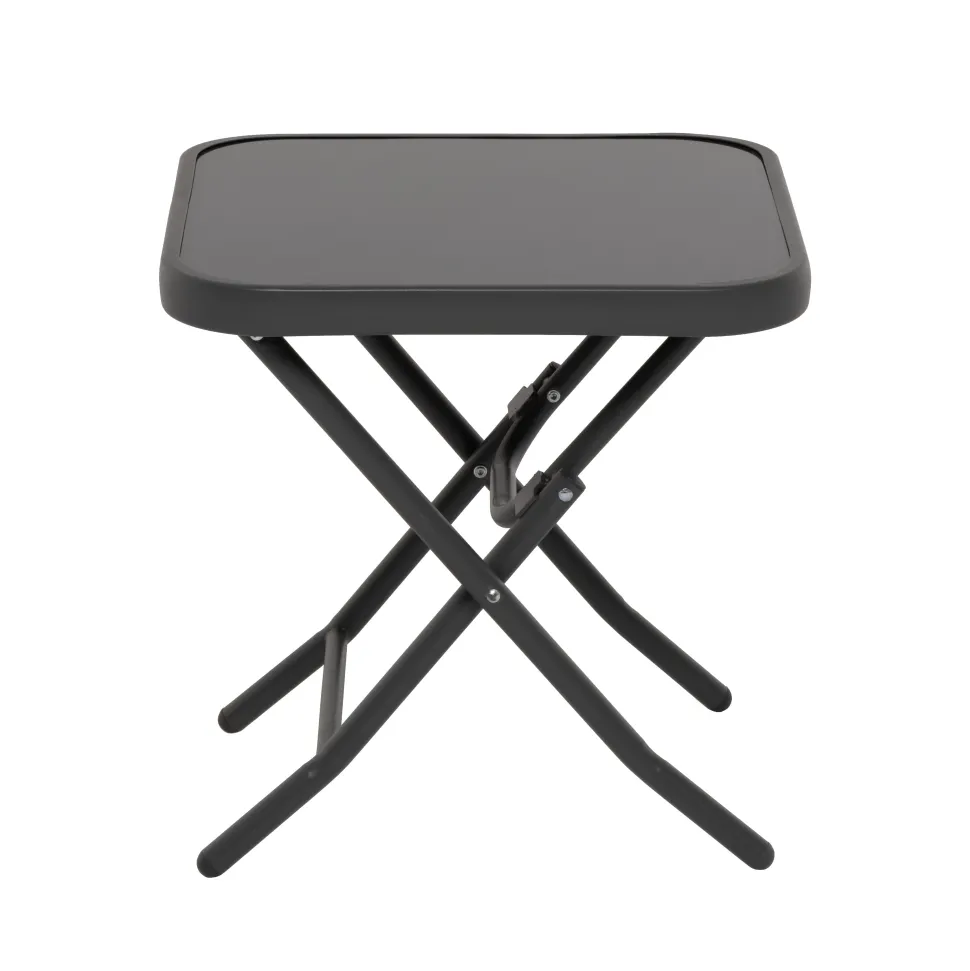 Set da giardino 3 pezzi Tavolino con 2 Poltrone struttura in acciaio Antracite Richiudibili