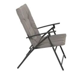 Set da giardino 3 pezzi Tavolino con 2 Poltrone struttura in acciaio Antracite Richiudibili
