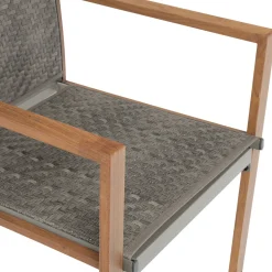 Set da giardino 7 pezzi Tavolo con 6 Sedie struttura in Acciaio Effetto Legno e Top in Polywood