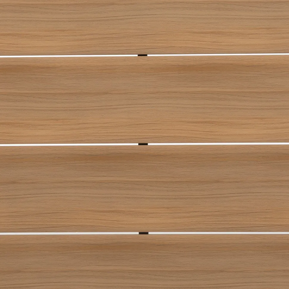 Set da giardino 7 pezzi Tavolo con 6 Sedie struttura in Acciaio Effetto Legno e Top in Polywood