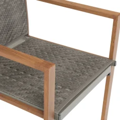 Set da giardino 7 pezzi Tavolo con 6 Sedie struttura in Acciaio Effetto Legno e Top in Polywood