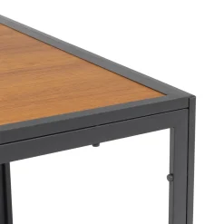 Set da giardino 7 pezzi Tavolo con 6 Sedie struttura in Acciaio Antracite, braccioli e Top in Polywood