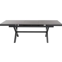 Set da giardino 9 pezzi Tavolo Estensibile con 8 Sedie struttura in alluminio Antracite e braccioli in Polywood
