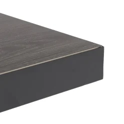 Set da giardino 9 pezzi Tavolo Estensibile con 8 Sedie struttura in alluminio Antracite e braccioli in Polywood