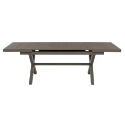 Set da giardino 9 pezzi Tavolo Estensibile con 8 Sedie struttura in alluminio Antracite e Polywood