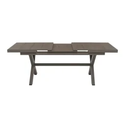 Set da giardino 9 pezzi Tavolo Estensibile con 8 Sedie struttura in alluminio Antracite e Polywood