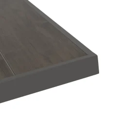 Set da giardino 9 pezzi Tavolo Estensibile con 8 Sedie struttura in alluminio Antracite e Polywood