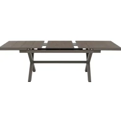 Set da giardino 9 pezzi Tavolo Estensibile con 8 Sedie struttura in alluminio Antracite e Polywood