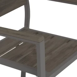 Set da giardino 9 pezzi Tavolo Estensibile con 8 Sedie struttura in alluminio Antracite e Polywood