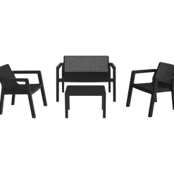 Set da giardino Riviera 4 posti Antracite