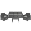 Set da giardino Salento Antracite Linea Rattan