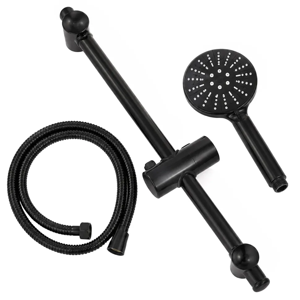 Set Doccia con Saliscendi Blackjet – 3 Getti, con Doccetta e Flessibile da 1,5 m