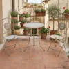 Set giardino Bistrot Tavolo con 2 Sedie in metallo Tortora