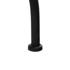 Set giardino Bistrot tavolo rotondo 60 cm e 2 sedie in metallo Nero e Top in ceramica Effetto Marmo Grigio
