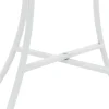 Set giardino Bistrot tavolo rotondo 60 cm e 2 sedie in metallo Bianco e Top in ceramica Effetto Marmo Bianco