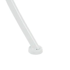 Set giardino Bistrot tavolo rotondo 60 cm e 2 sedie in metallo Bianco e Top in ceramica Effetto Marmo Bianco