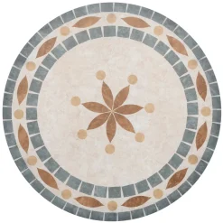 Set giardino Bistrot tavolo rotondo 60 cm e 2 sedie in metallo Nero