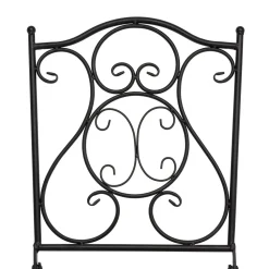 Set giardino Bistrot tavolo rotondo 60 cm e 2 sedie in metallo Nero e Top in ceramica Effetto Mosaico